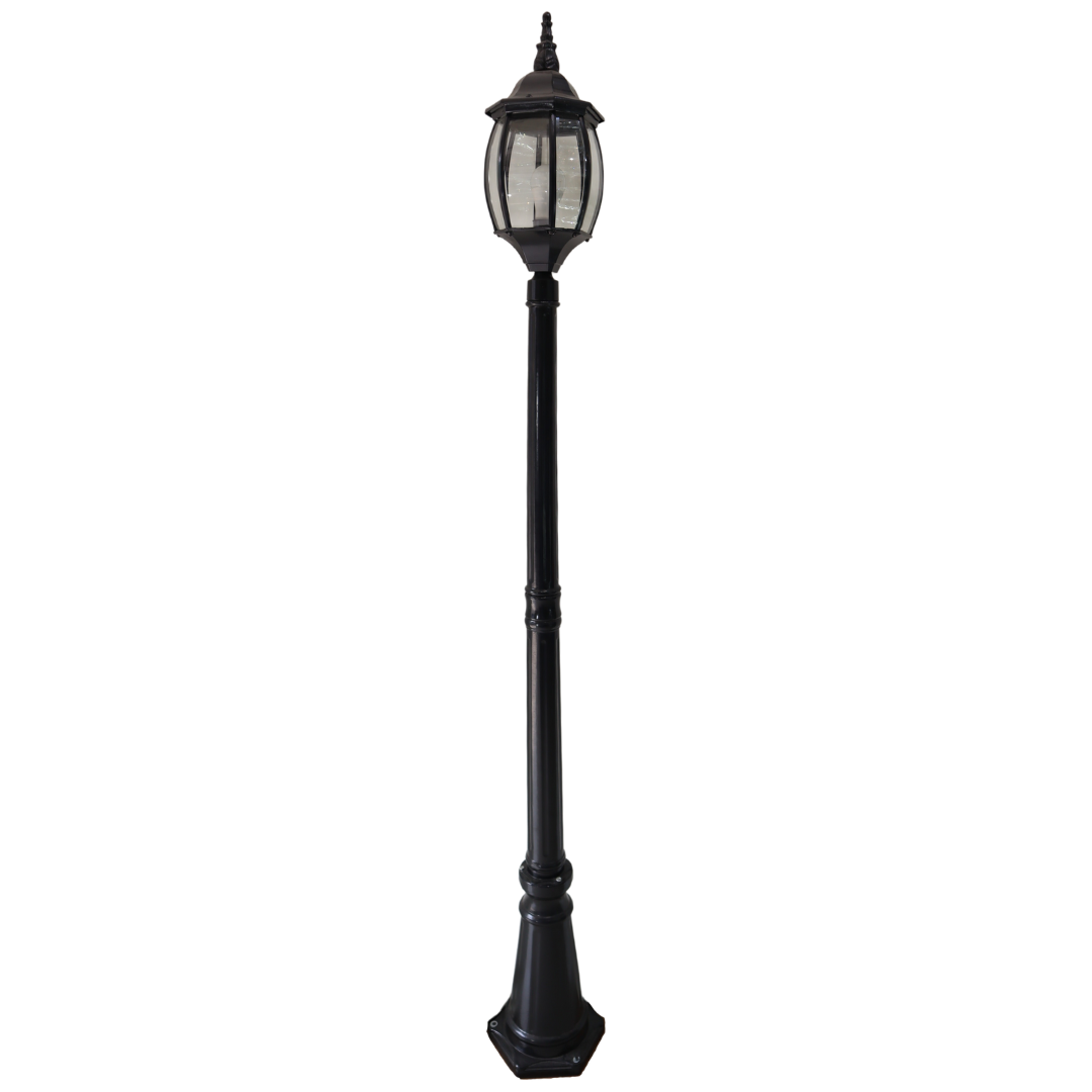 BLACK POST LANTERN LAMP 1 LIGHT 