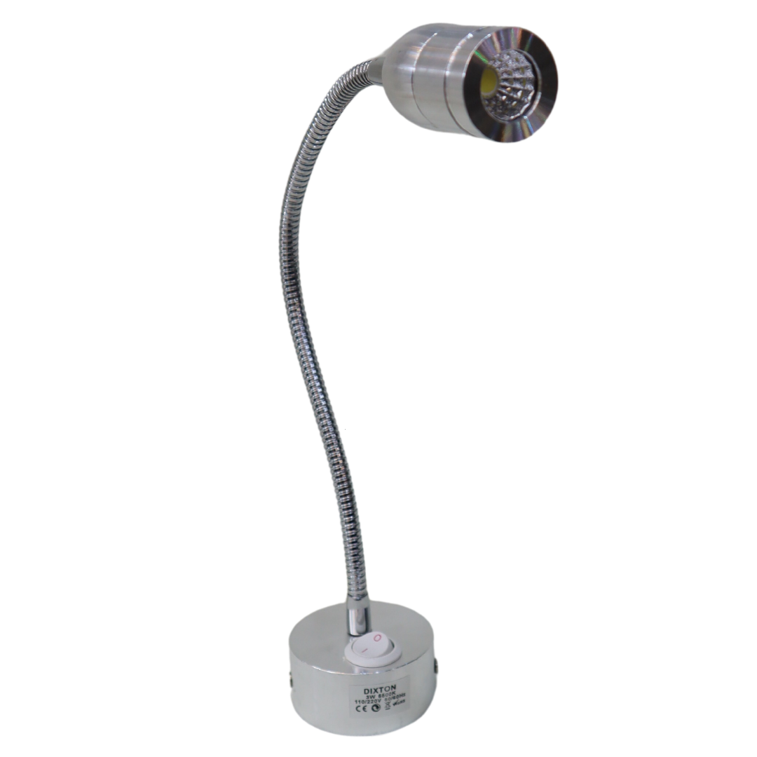 FLEXI CIRCULAR SILVER LAMP 1 LIGHT 