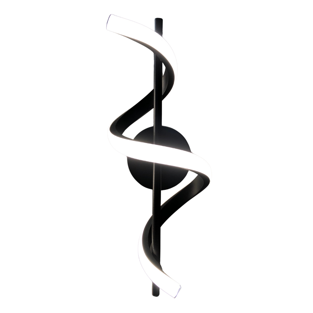 LÁMPARA PARED VINTAGE ESPIRAL NEGRO 1 LUZ