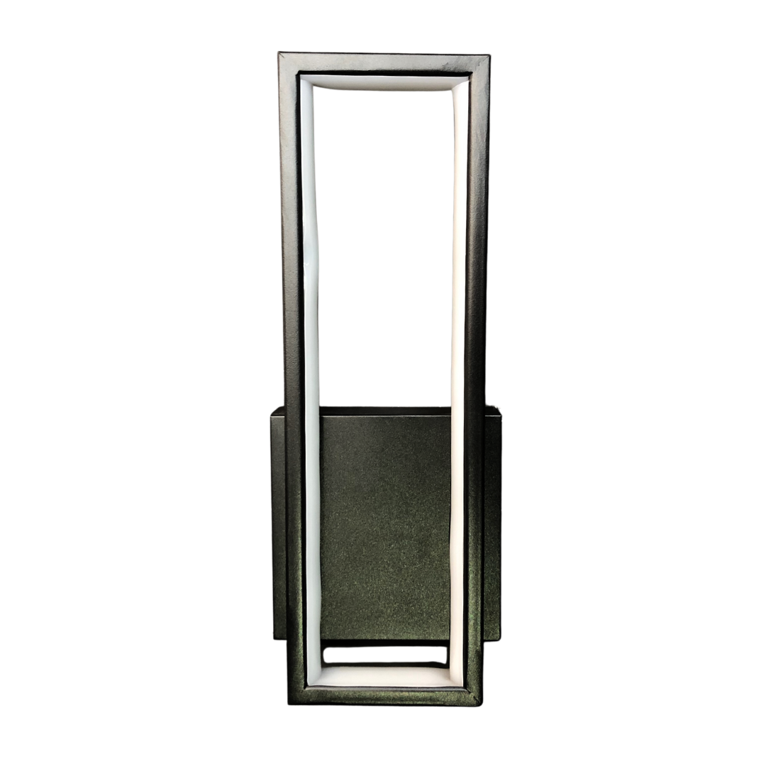 LÁMPARA PARED VINTAGE APLIQUE RECTÁNGULO NEGRO 1 LUZ