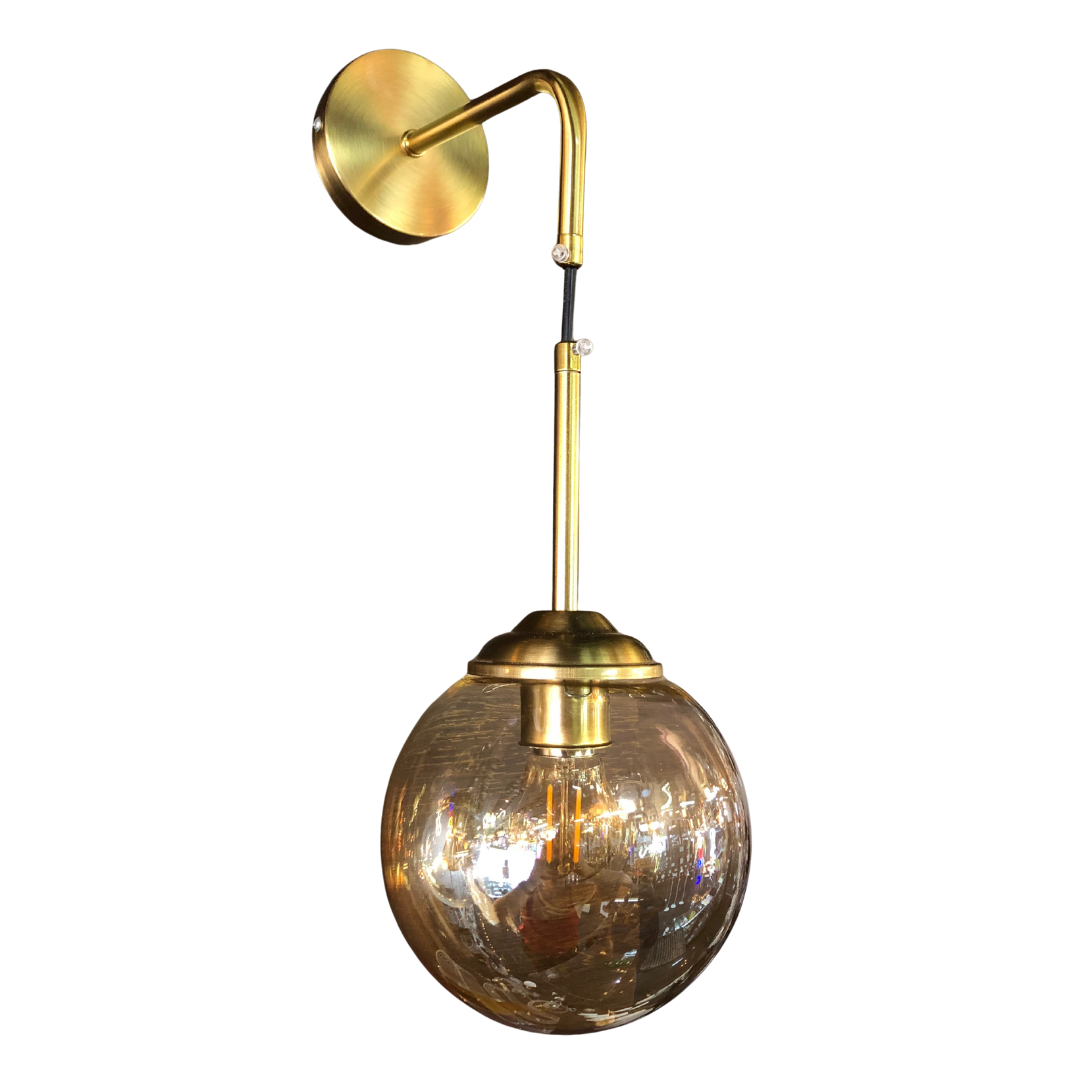 LÁMPARA PARED VINTAGE GLOBO ÁMBAR 1 LUZ