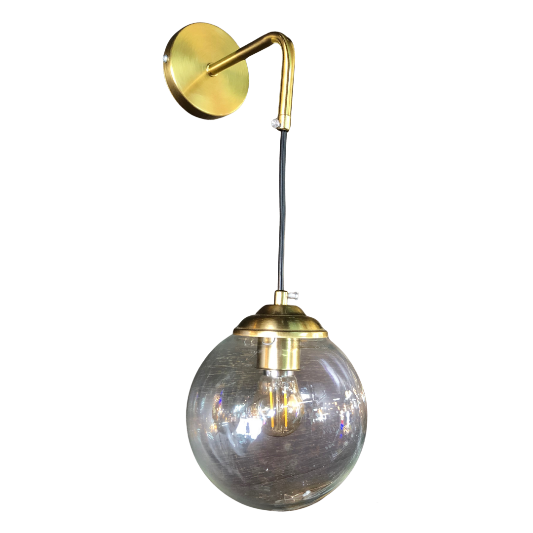 LÁMPARA PARED VINTAGE GLOBO TRASLÚCIDO 1 LUZ