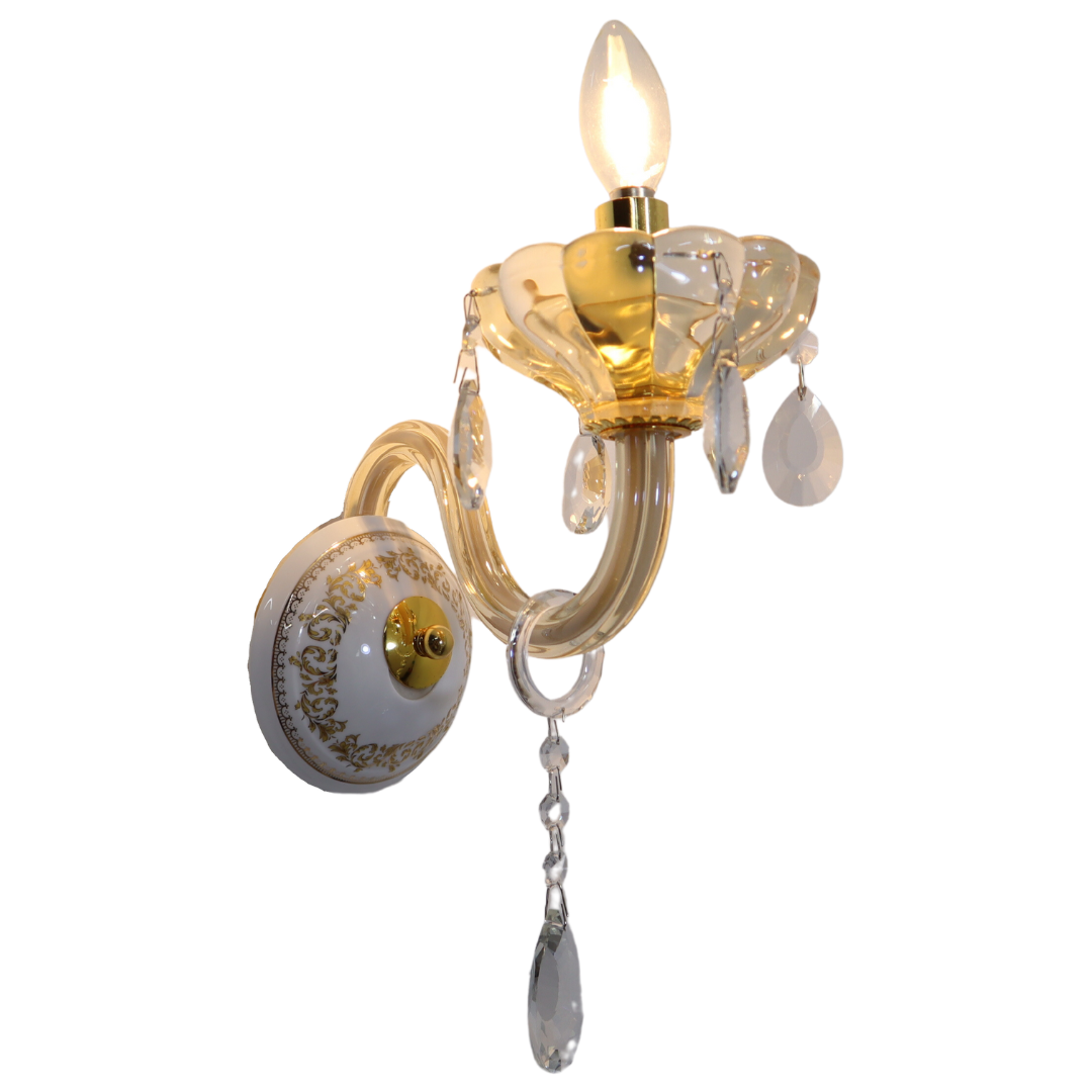 GOLDEN BAROQUE MARÍA TERESA WALL LAMP 1 LIGHT 