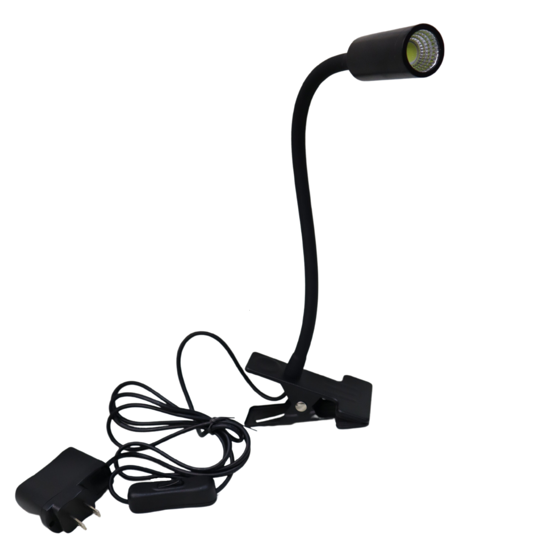 LAMPARA DE PINZA FLEXIBLE NEGRO 1 LUZ