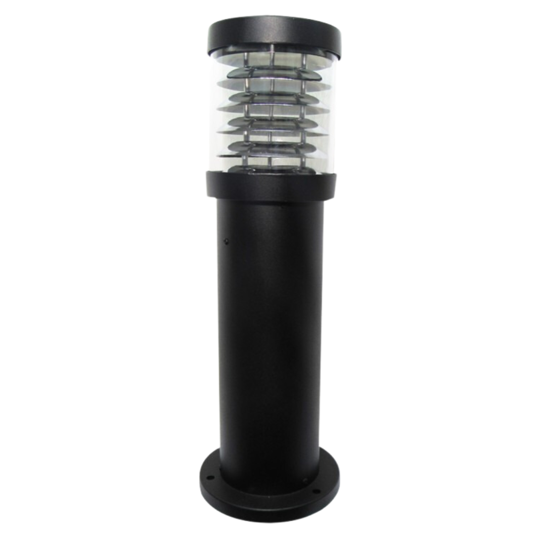 LÁMPARA POSTE ANILLO NEGRO 1 LUZ