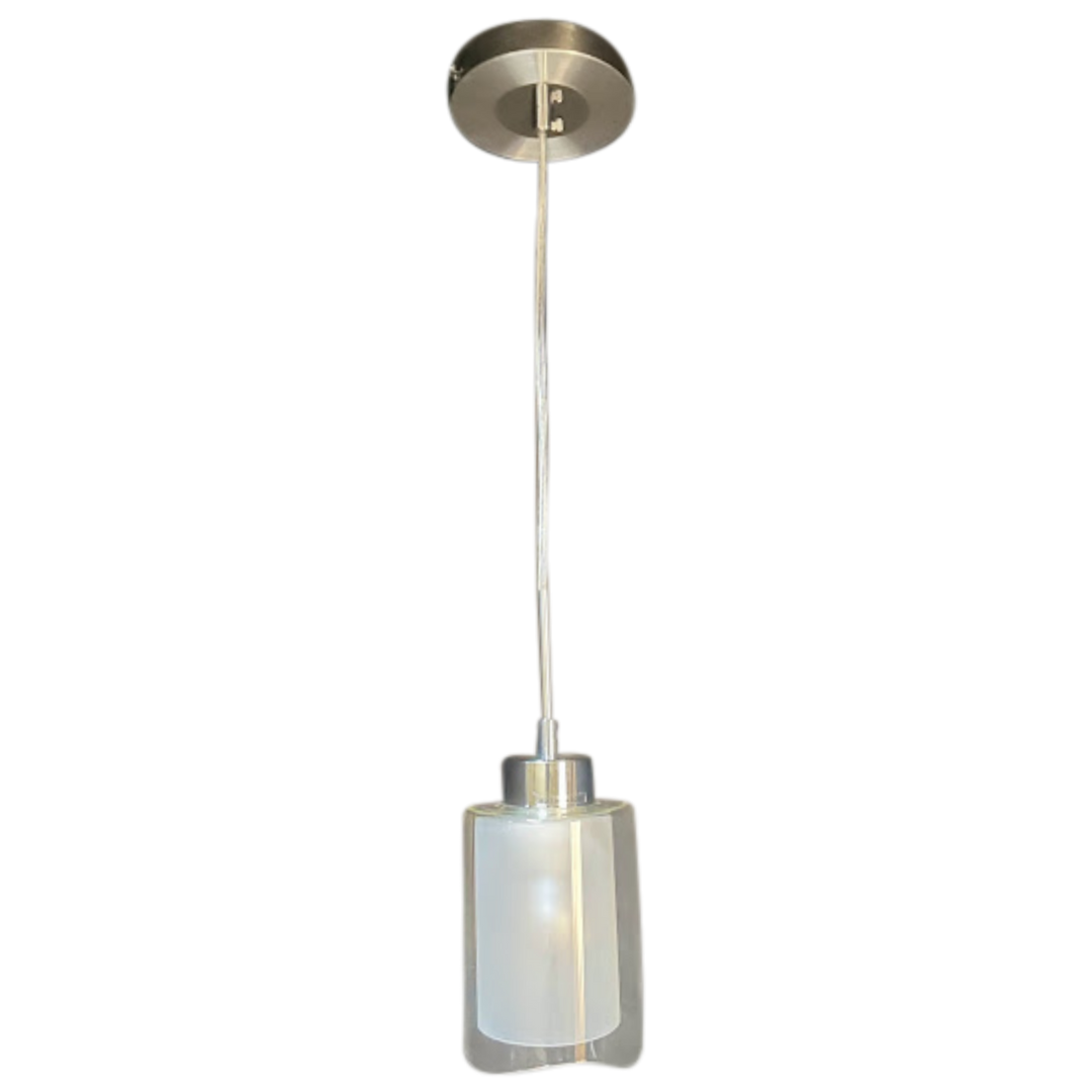 VINTAGE DOUBLE CUP LAMP WHITE SATIN 1 LIGHT 