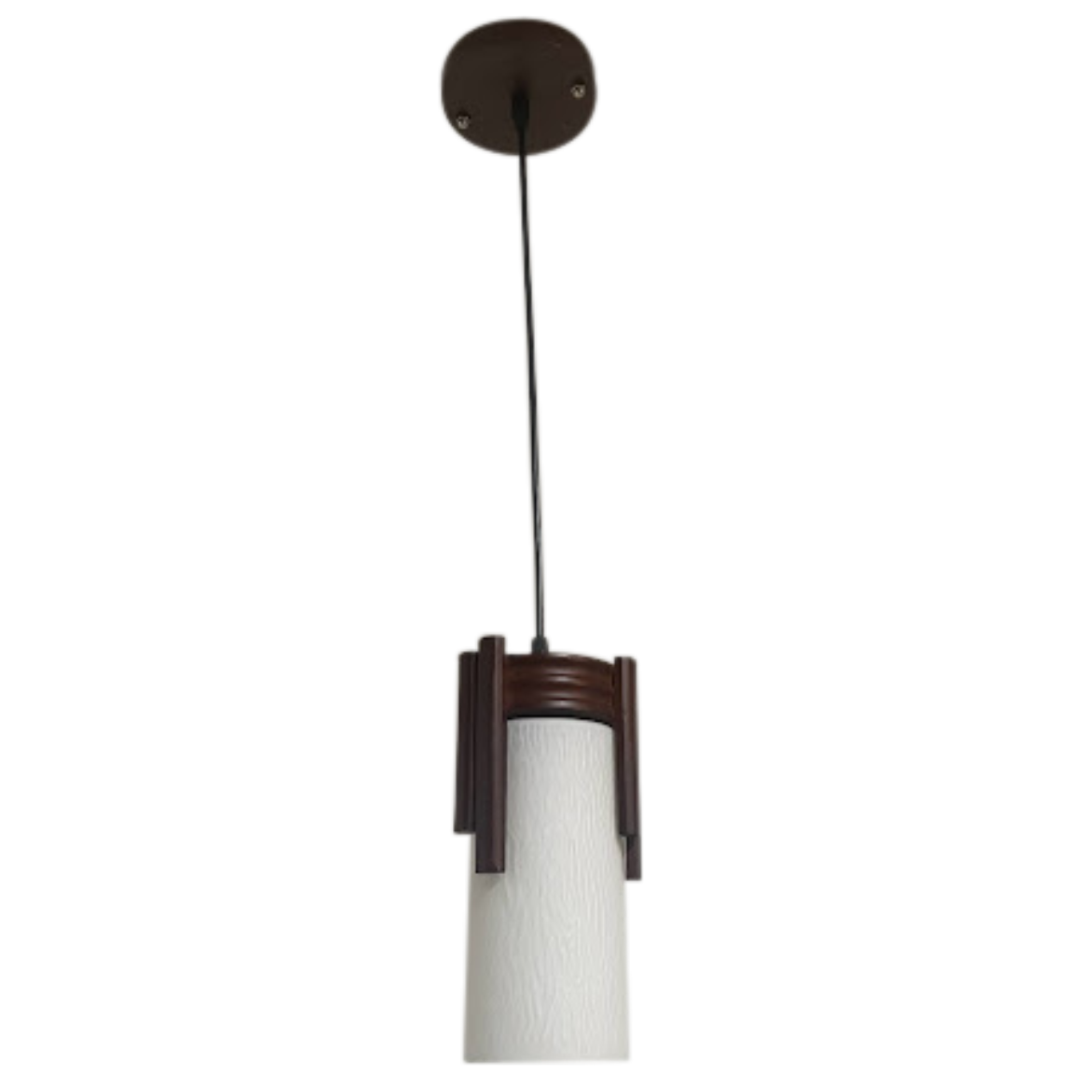CYLINDRICAL WOODEN LAMP 1 LIGHT 