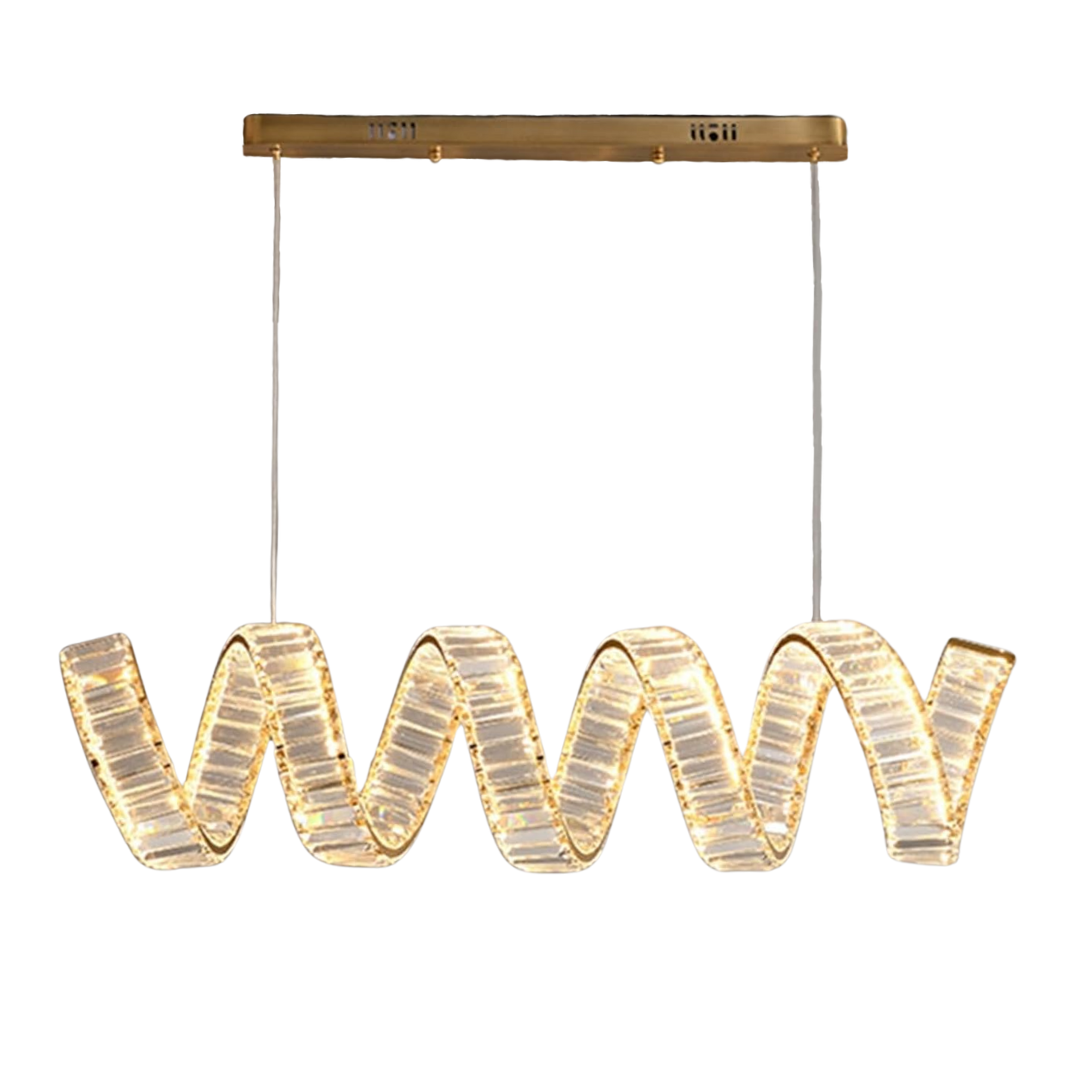 LÁMPARA LED CRISTAL LINEAL ESPIRAL 1 LUZ