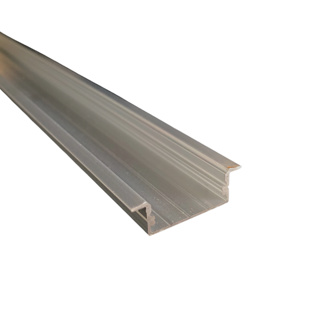 PERFIL DE ALUMINIO PLANO DOBLE CARRIL PARA CINTA LED
